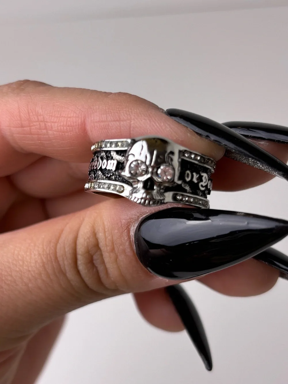 925 Sterling Silver Men's Skull Ring​ | Grunge Liberation Ring Size 11, 12, 13